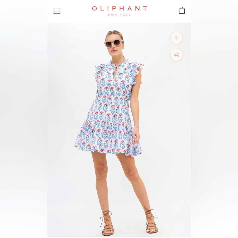 Oliphant Cinched Flirty Hampton Blue Dress